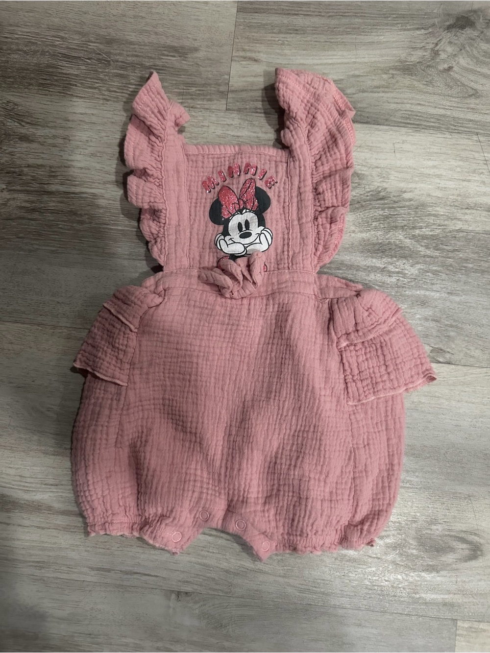 Disney Pink Minnie Mouse Ruffle Romper
